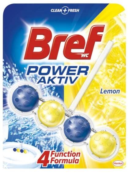 Bref Tuhý WC blok Power Aktiv Lemon 50 g