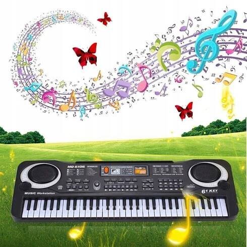Velké klávesy Piano pro děti pro výuku 61 kláves + mikrofon Licence žádný