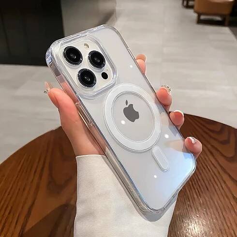 Pro Magesafe Magnetic Transparent Wireless Charge Case Pro iPhone 11 12 13 14 15 16 Pro Max Plus Mini X 7 8 SE Nárazuvzdorný kryt PC – koupit za nízké ceny na marketplace Joom