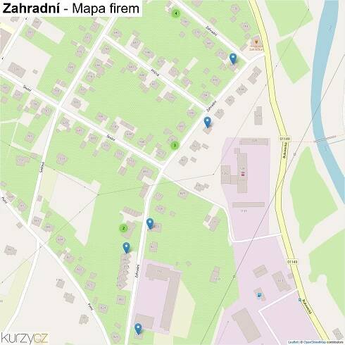Zahradní - mapy | Kurzy.cz