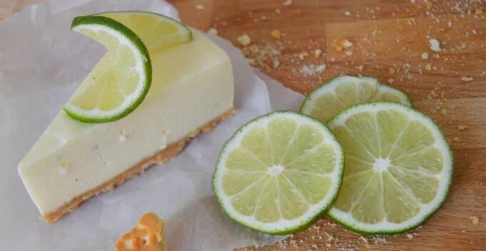 Nepečený limetkový cheesecake