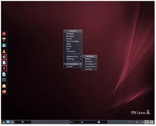 MX Linux na Raspberry Pi