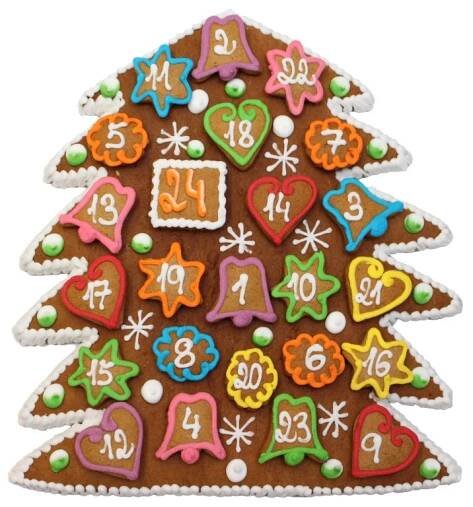Adventní kalendář s 24 mini perníčky - Perníčkovna U Radešínka - perník