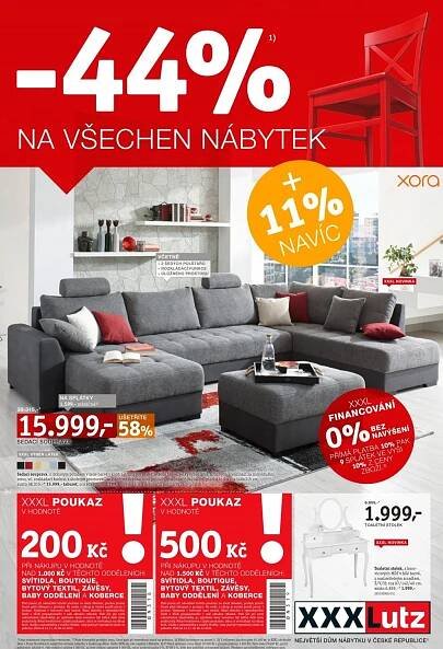 XXX Lutz leták - sleva na všechen nábytek 44% XXXLutz strana 1