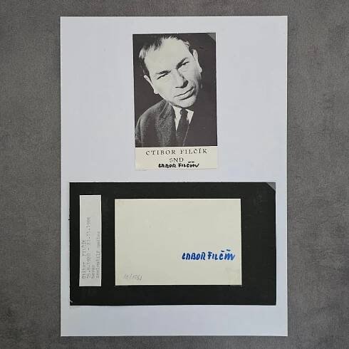 511. CTIBOR FILČÍK, HEREC (*1920 †1986) PODP. FOTKA + PODPIS