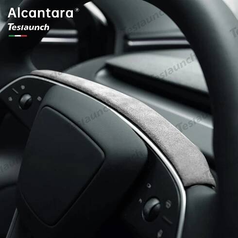Potah volantu z Alcantary pro Tesla Model Jalovec Y 2025+