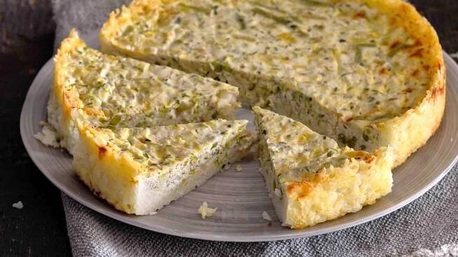 Tuňákový quiche s korpusem ze zbylé uvařené rýže