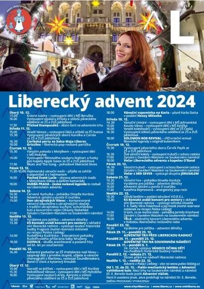 Plakát na Liberecký advent 2024.
