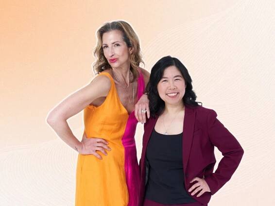 Alysia Reiner and Dr. Karen Tang at the Flow Reading Space event in New York City.