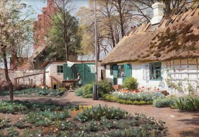 Venkovské zahrady v obrazech dánského malíře z konce 19. a počátku 20. století. Jen romantické a krásné? Nebo i potřebné a léčivé?