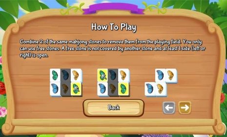 Mahjong Butterfly Garden Game How to Play Screen Screenshot.