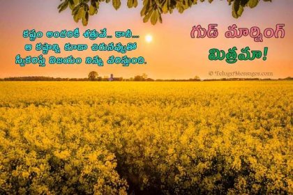 Difficulties quotes in Telugu with gud morning