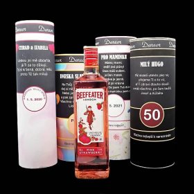 Beefeater Pink Strawberry Gin – dárkové balení alkoholu s potiskem na přání