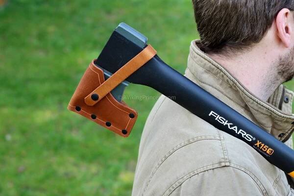 Leather Sheath for Fiskars X-Series and Norden Axes (X5, X7, X10 X11, X15, X17, X25, X27, N7, N10 and N12) Brown or Black