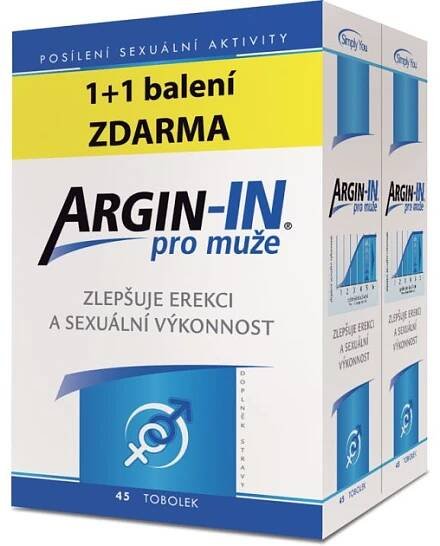 Argin-IN pro muže 45+45 tobolek zdarma > Afrodiziaka a feromony