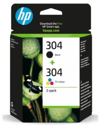 Originální inkoustová kazeta do tiskárny HP 304 3JB05AE , 2ks (černá a barevná)