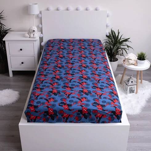 Bavlněné napínací prostěradlo 90x200 + 25 cm - Spider-man "06" | PovlečemeVás.cz