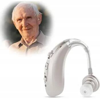 Sluchadlo Britzgo pro seniory, stříbrné, 2 režimy, 6 úrovní USB