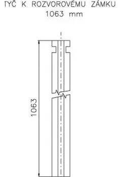 Tyč rozvorová 1063 mm k zámku ROSTEX 701 a 702 (Tyč rozvorová 1063 mm k zámku ROSTEX 701 a 702)