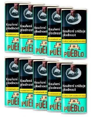 10x Cigaretový tabák Pueblo Blue 30g + papírky City Light zdarma