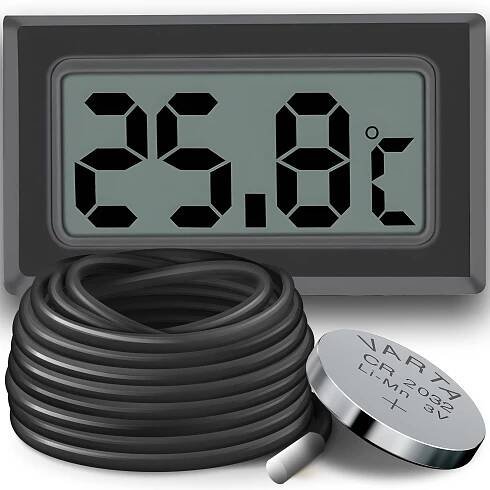 Teploměr s LCD Mini vnitřní teploměr s kabelovou sondou Kabelová teplota Digitální LCD