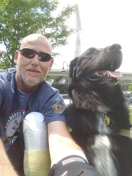 Dave Campbell and his dog Caleb