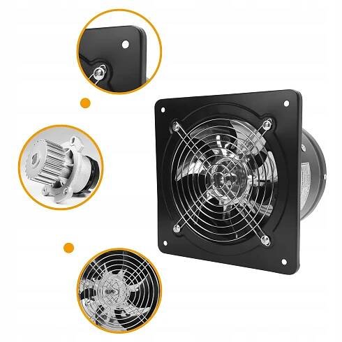 ODSÁVACÍ VENTILÁTOR SE 7 LOPATKAMI PRO KOUPELNOVÝ AXIÁLNÍ VENTILÁTOR 150 MM Kód výrobce Wentylator wyciągowy 150mm