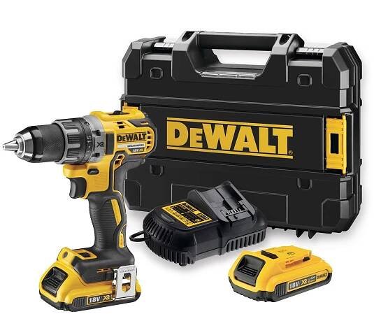 DeWALT Nářadí - 18V AKU vrtací šroubovák, 2x aku 2,0 Ah Li-Ion XR, nabíječka DCD791D2