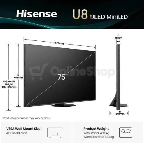 ULED Smart TV Hisense 75U8Q