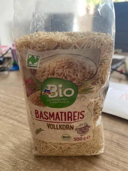 Bio celozrnná rýže Basmati dmBio