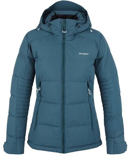 Dámská plněná zimní bunda - Norel L - dark mint, XS | HUSKYCZ.CZ