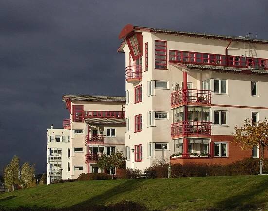 Residential buildings at Brandholmen in Nyköping | Nyköping in Sweden