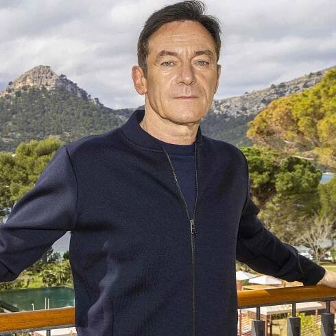 Jason Isaacs poses for photographers during an interview for the third season of 'The White Lotus' TV show, in PollenÃ§a, Mallorca, Balearic Islands, Spain, 18 March 2025.