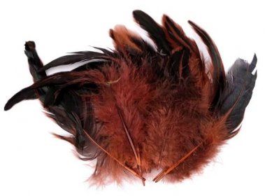 Slepičí peří červenohnědé 6 - 15 cm