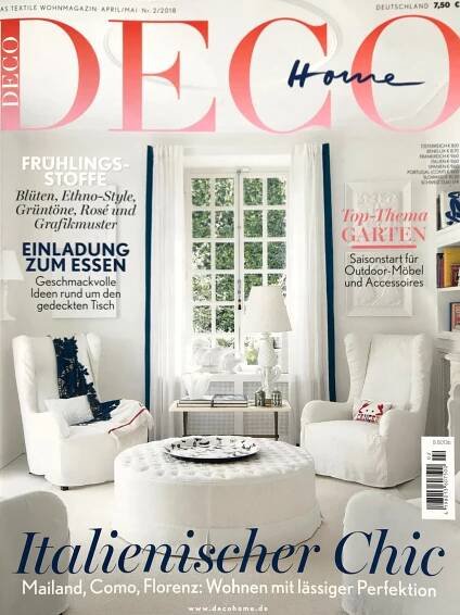 Copertina di Deco Home, rivista che ha dedicato un articolo all'arredatore d'interni Luigi Fragola