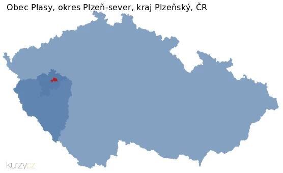 Mapa obce Díly, okresu Domažlice a kraje v ČR