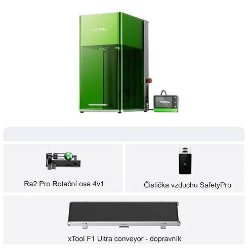 xTool F1 Ultra (20W Fiber & Diodový laser) - SADA DELUXE