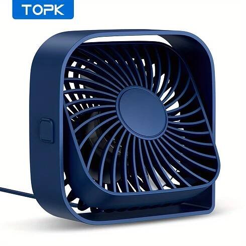 * Personal Desk Fan, 3 * 4 Inch Small USB Portable Fan, Mini Cooling Fan By USB Plug In, 360°Rotatable Silent Desktop Fan For Home Office *