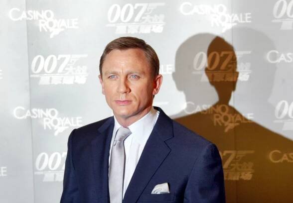 Holywoodský herec Daniel Craig dorazí na premiéru nejnovější bondovce Casino Royale v Šanghaji, 30 leden 2007. — Stock obrázek