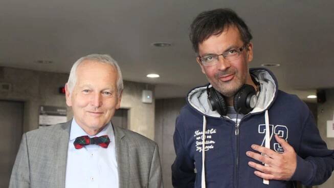 Jan Pirk a moderátor Tomáš Voženílek | foto: Elena Horálková,  Český rozhlas