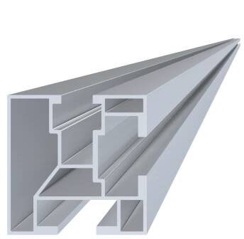 Hliníkový profil pro konstrukci solárních panelů, rozměr 40x40mm, materiál EN AW 6063 T6, přírodní hliník bez povrchové úpravy