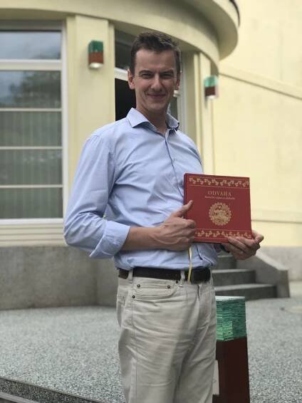 Jeden z prvých fanúšikov knihy ODVAHA - Storočný zápas o slobodu - Bc. Martin Gregor. One of the first fan of the book COURAGE: 100 Years of Striving for Freedom - Bc. Martin Gregor.