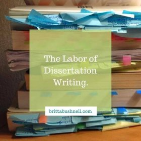 The labor of dissertation writing