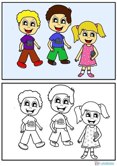 three different cartoon characters, one with blonde hair and the other with blue eyes on their faces