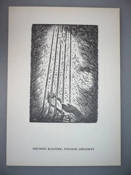 Antonín Václav Slavíček (1895 - 1938) - Žehnání - dřevoryt, grafika, nesignováno