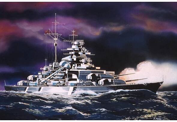Bismarck - obsahuje barvy a lepidlo - Revell ModelSet 65802