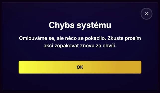 Chyba systému u služby Oneplay | foto: Luboš Srb
