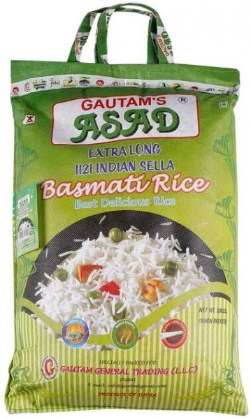  Gautham's Asad Gold - Indian 1121 Golden Sella Basmati - 10Kg 