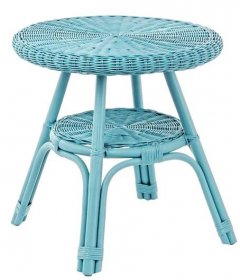 Kulatý zahradní ratanový stolek, průměr 52 cm - Favolizia