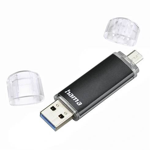 Hama USB flash disk Laeta Twin, USB 3.0, 128 GB, 40 MB/s, USB-A - micro USB